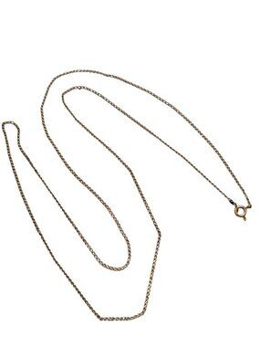Vintage 14kt Thin Curb Style Chain Necklace (A7778)